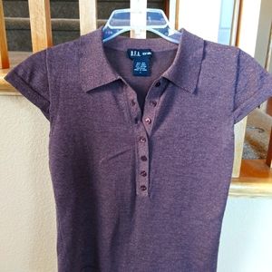 Brown knit top, Large (fits small), by D.F.A.